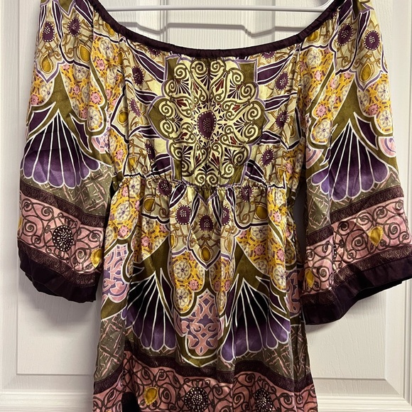 Hale Bob 100% Silk Bohemian Women's Top - Picture 4 of 7